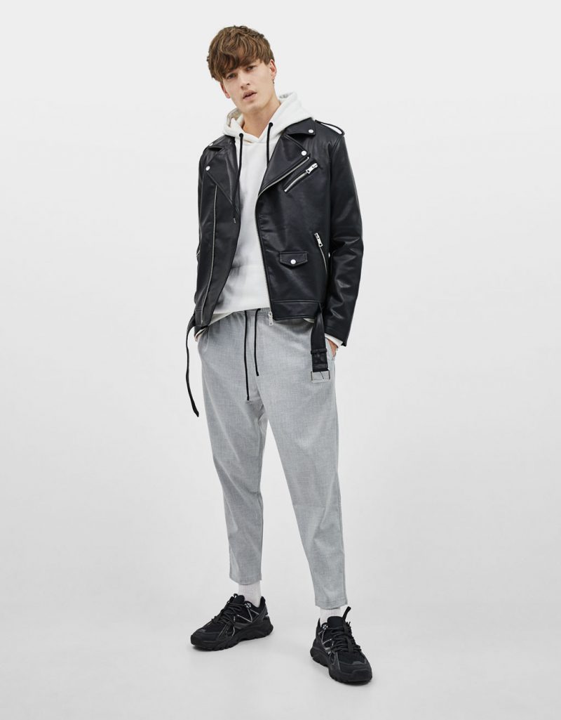 Faux leather biker jacket 4