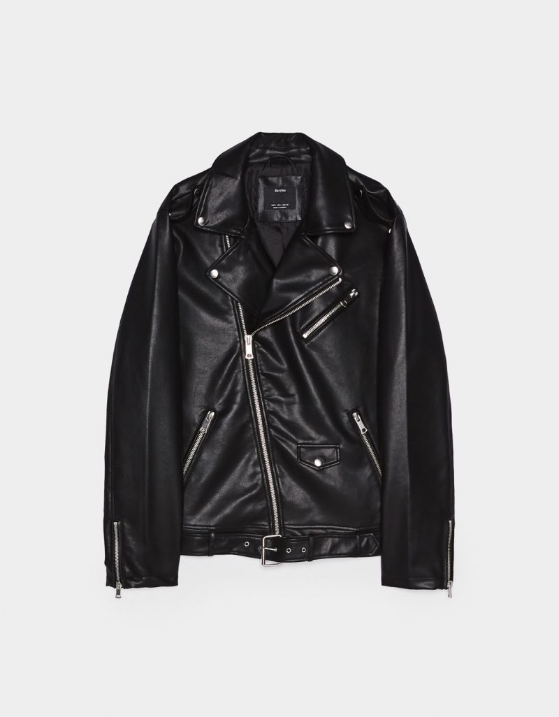 Faux leather biker jacket 5