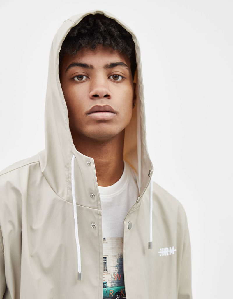 Raincoat with slogan print 3