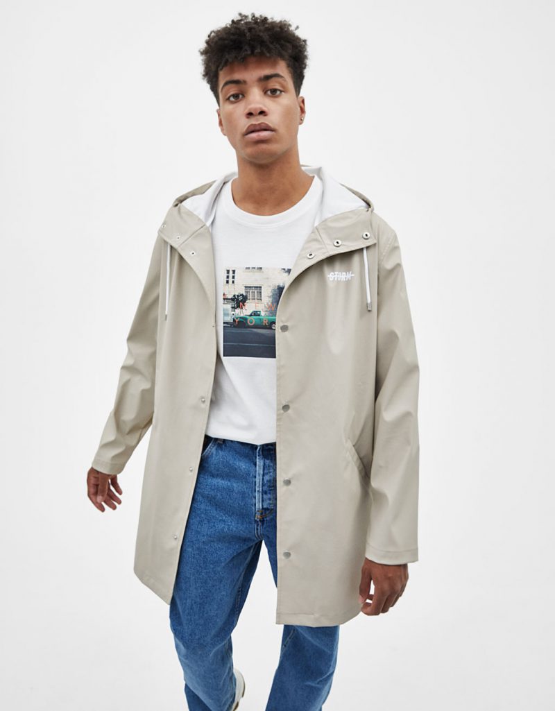 Raincoat with slogan print 4